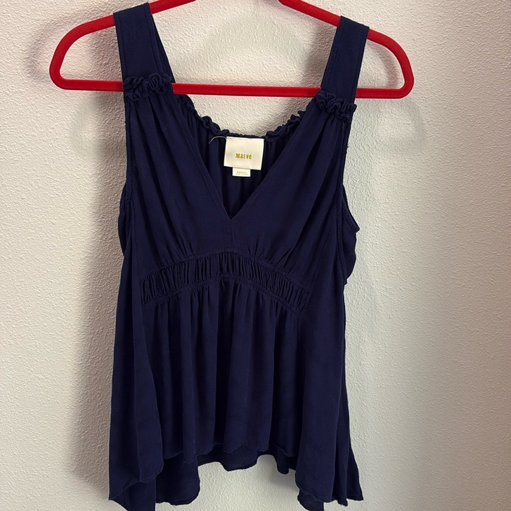 Maeve Navy Sleeveless Top